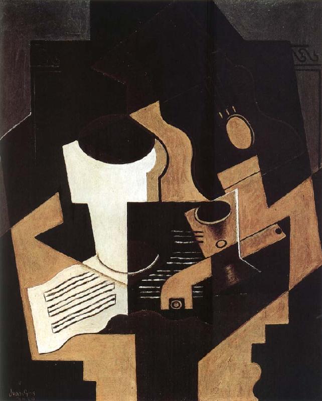 Juan Gris Guitar Pipe and Score